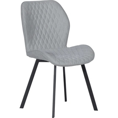 Carmen Трапезен стол Carmen FANO, до 100kg, дамаска, прахово боядисана метална база, светлосив (bt-3532121)