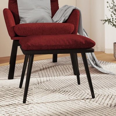 vidaXL Табуретка виненочервена 45x29, 5x35 см текстил и изкуствена кожа (341523)