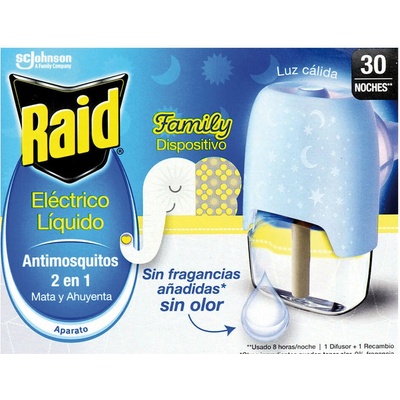 Raid Family náhradní tekutá náplň proti komárům, 30 nocí, 21 ml
