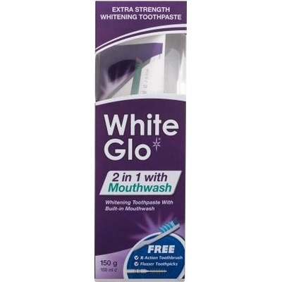 White Glo 2 in 1 with Mouthwash set na bělení zubů 100 ml