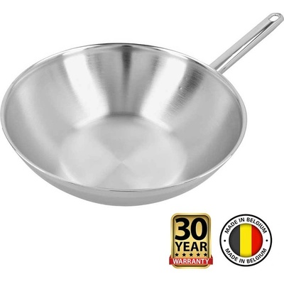 Demeyere Apollo 7 Wok s plochým dnom nerezová oceľ 18/10 7-vrstvový materiál 30 cm