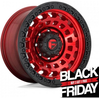 Fuel D632 ZEPHYR 9x17 8x165,1 ET-12 candy red black bead ring
