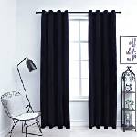 Pure Line Home Кадифени завеси в цвят черен с метални халки, 2 бр. , 140 x 245 см - zalegloto - 76,08 лв