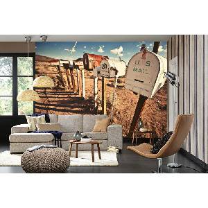 DIMEX ART Самозалепваща се флизелинова фототапета стари пощенски кутии 375 x 250 см