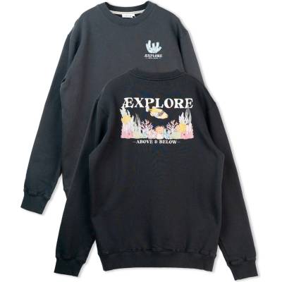 LAKOR Мъжки пуловер LAKOR Underwater Garden Crewneck Jumper - Moonless Night (017-4271-0113)