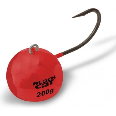 Black Cat Jigová hlava Fire-Ball Červená veľ.6 160g