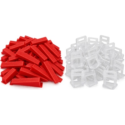 Verk 01683 Nivelační sada - spony 1mm 100 ks, klíny 100 ks