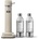 AARKE Carbonator 3, stainless steel soda maker with 2 x BPA-free bottles, sand finish - B1043-PET01