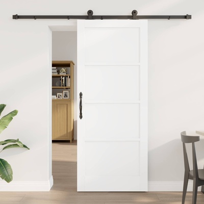 vidaXL Преплъзваща се врата ORKDAL 83 x 202 см Бяло (3445497)