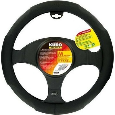 Potah volantu KURO PREMIUM, 37-39 cm