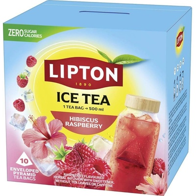 Lipton Ice Tea ledový bylinný čaj malina 10 sáčků