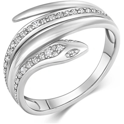 Sofia stříbrný Prsten ovinutý had se zirkony AUBDHN0ZZ0P ZY