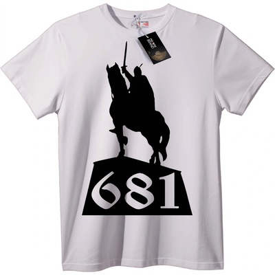 NOONEBRAND ХАН АСПАРУХ Тениска Силует на Воин - L, Black