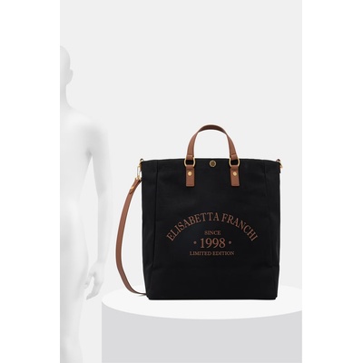 Elisabetta Franchi шопинг чанта дамска от памук (BS14A62E2)