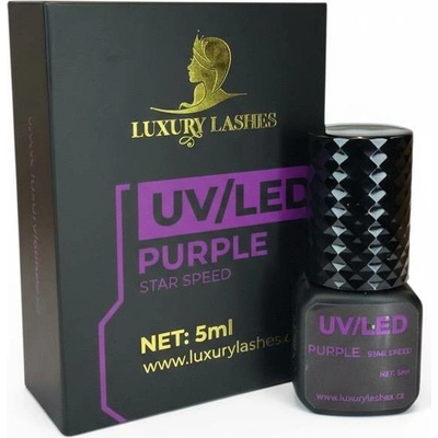 Luxury Lashes UV Lepidlo Fialové 5 ml – Zboží Dáma