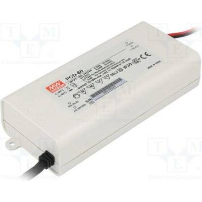 MEAN WELL PCD-60-1400B Napájecí zdroj: spínaný; LED; 60,2W; 25÷43VDC; 1400mA; 180÷295VAC