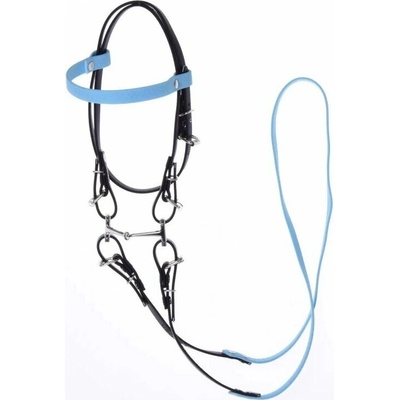 Uzdečka bez nánosníku pro hobby horse LarDen sv.modrá čelenka
