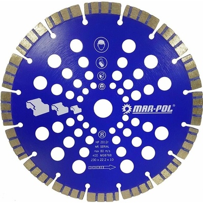 Mar-Pol Diamantový rezný kotúč 230 x 10 x 22.2 mm M08768