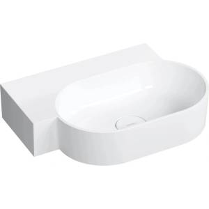 Omnires Lavoar suspendat Omnires Ovo M+ finisaj alb lucios 55.5 cm stanga (OVO555UWLBP)