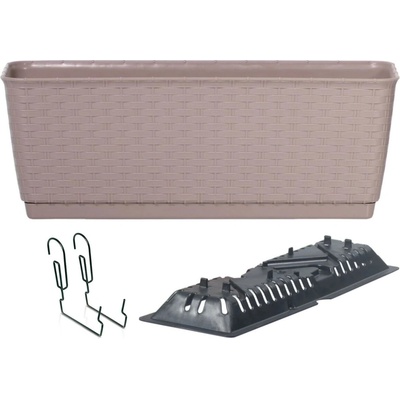 Prosperplast RATOLLA PW 38.6x15.4x14cm tmavě béžový
