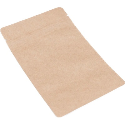 100 ks - Doypack vrecko bez okienka 110x185 + 65 mm, 250 ml, KRAFT/AL/CPP