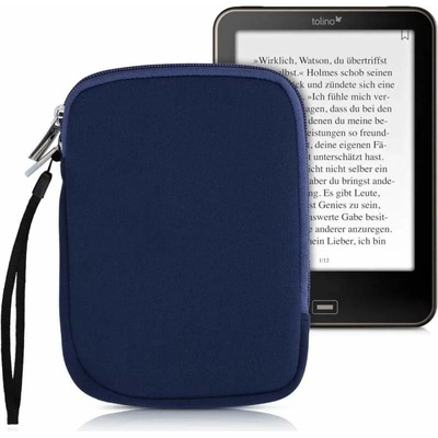 KW Mobile Neoprene Zipper KW5033417 Univerzálne púzdro pre čítačky 6 tmavo modré