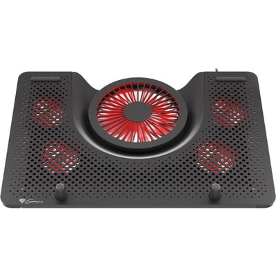 GENESIS Laptop Cooling Pad Oxid 550 - охлаждаща ергономична поставка за Mac и преносими компютри до 17.3 инча (черен)