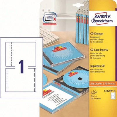 Avery Zweckform 25 listů, A4, bílé C32250-25 – Zboží Dáma