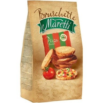 Pečené chlebové krúžky 70 g MARETTI Bruschette s pizzovou príchuťou