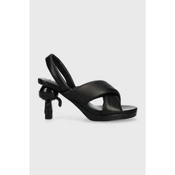 Karl Lagerfeld Кожени сандали Karl Lagerfeld IKON HEEL в черно KL39024 (KL39024.000)