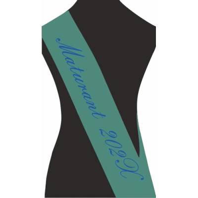 ON-DESIGN Šerpa MATURANT Barva: emerald, Barva potisku: modrá, Fonty písma: Embassy BT