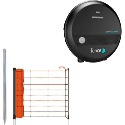 Fencee Sada ohradníku s vyztuženou elektrickou sítí pro ovce a kozy 90 cm – kombinovaný DUO zdroj 5 J