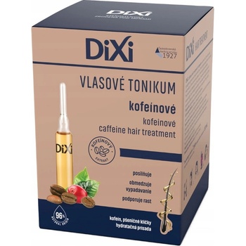 Dixi Kofeínové tonikum na vlasy posilňujúce pre jemné vlasy bez lesku, v ampulkách 7 kusov x 10 ml