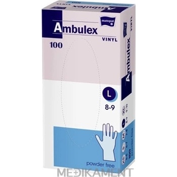 Ambulex Vinyl Rukavice vinylové nesterilné nepúdrované 100 ks