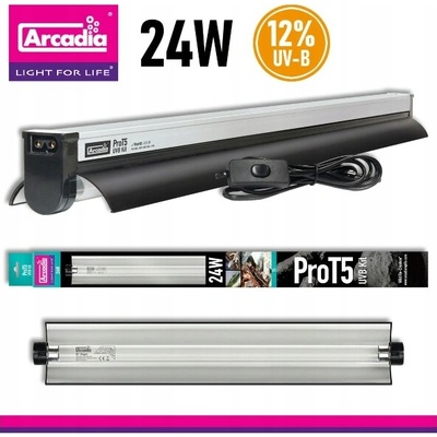 Arcadia PRO T5 UVB Kit 12% UVB 24 W, 550 mm/16 mm