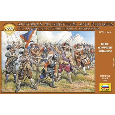Zvezda Rakouští mušketýři a pikenýři 17. století 1:72