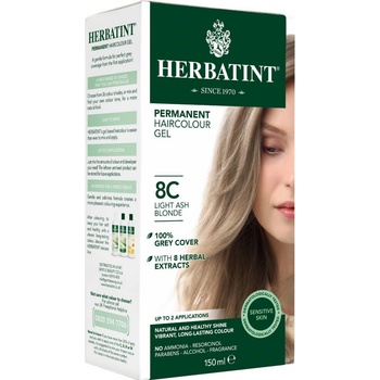 Herbatint permanentní barva na vlasy světle popelavá blond 8C 150 ml