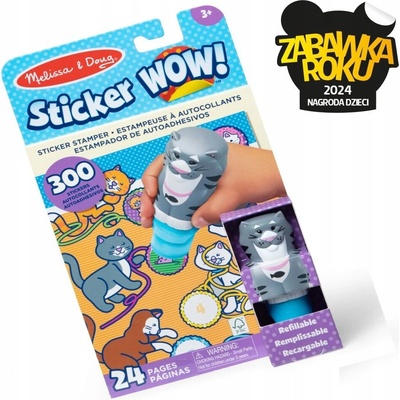 Melissa and Doug Razítko samolepkami Sticker Wow Kočka