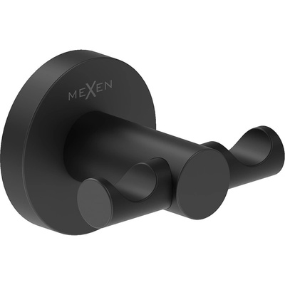 Mexen Ovio двойна закачалка за кърпи, черна - 70A19512-70 (70A19512-70)