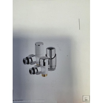 APM Комплект дизайнерски вентили с терморегулатор за радиатори / лири apm (100kb-n-c015m)