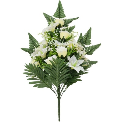 KYTICA ĽALIA, RUŽA, GYPSA x24 KRÉMOVÁ 68CM