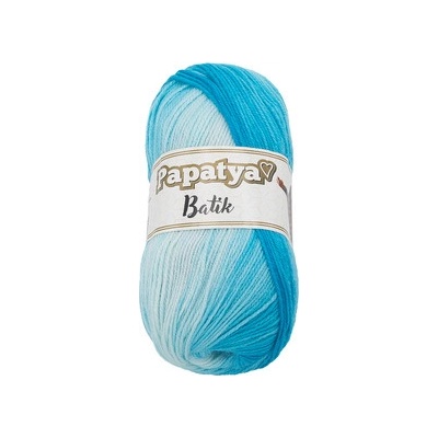 Priadza PAPATYA BATIK - 100g / 360 m - tyrkysová