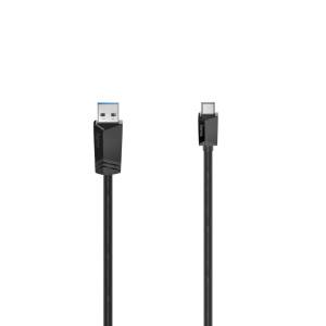 Hama Кабел HAMA USB-C мъжко-USB-A мъжко, USB 3.2 Gen 1, 5Gbit/s, 0.25 м. , Ч (4047443443953)