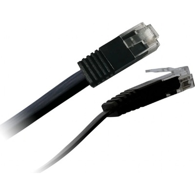 Gembird PP6UF-5M/BK Patch, UTP Cat6 flat, 5m, černý