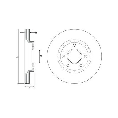 DELPHI Brzdový kotúč BG4565C