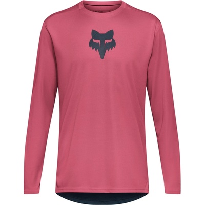 FOX Racing Мъжка фланелка с дълъг ръкав за колоездене FOX Racing Ranger L/S Jersey Fox Head Cycling jersey - Berry - размер M (056-3670-0512)