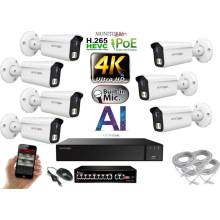 Monitorrs Security 4K IP 7 kamerový set WTube 6378K7B