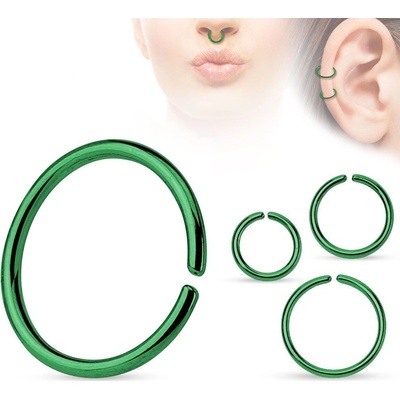 Šperky4U piercing do nosu kruh zelený N0004-0810