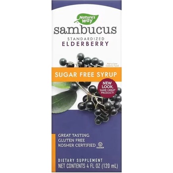 Nature's Way Sambucus sugar free Сироп, 120 ml, Nature's Way (6971)