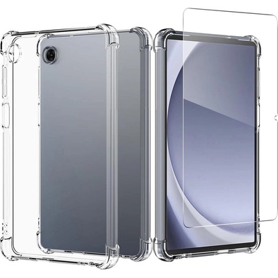 Samsung Прозрачен TPU калъф със скрийн протектор от закалено стъкло за Samsung Galaxy Tab A11 Plus / A9 Plus